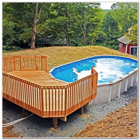 Incredible Round Above Ground Pool Decks For Pools Design Above