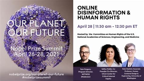 Nobel Prize Summit Online Disinformation And Human Rights Youtube