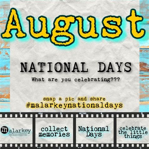 August National Days ⋆ Malarkey National Days National August