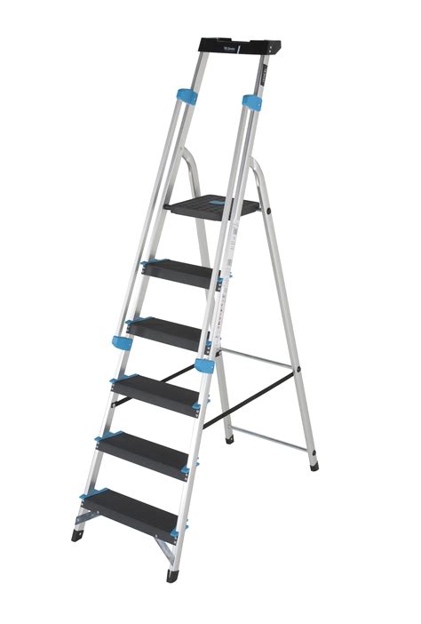 Step ladders for seniors must have handrails on them. 6 Tread Professional Platform Step with Handrails