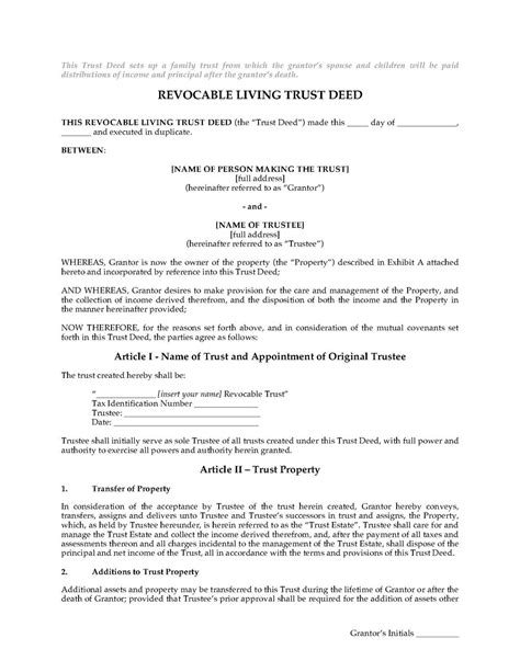 Revocable Living Trust Form Nj Forms NDU0NQ Resume Examples