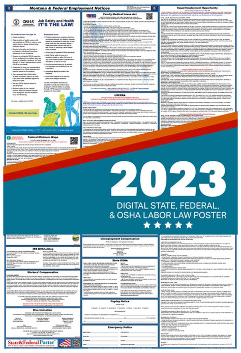 Montana Digital Labor Law Poster 2023 — State And Federal Poster