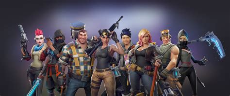 Download 2560x1080 Wallpaper All Characters Video Game Fortnite Dual Wide Widescreen