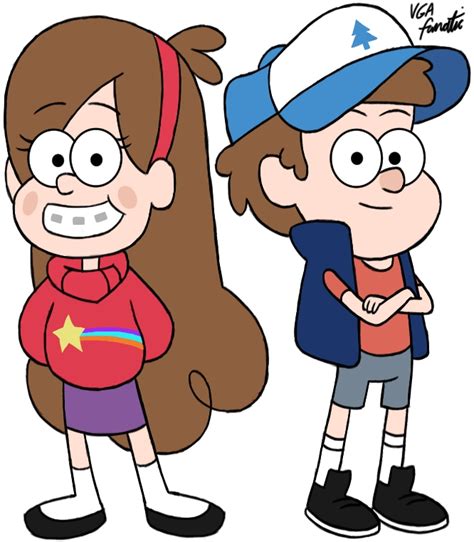 dipper and mabel by vgafanatic on deviantart