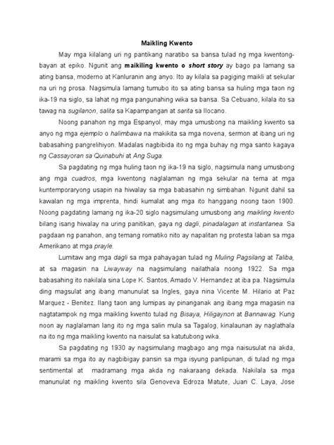 Maikling Kwento Tungkol Sa Kalikasan Short Stories Tagalog