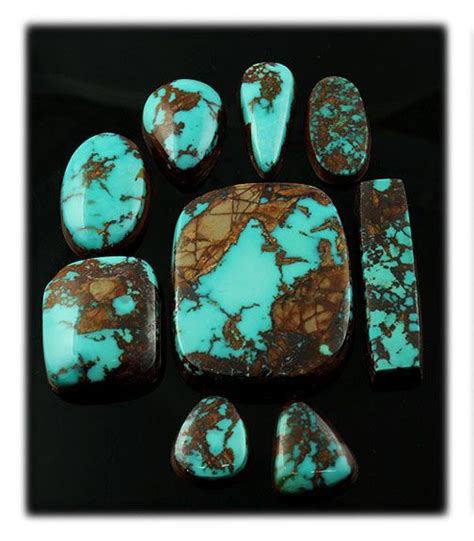 Natural Pilot Mountain Turquoise Cabochos Cabochons Jewelry Making
