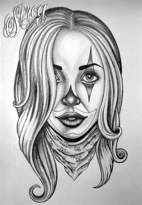 Pin On Gangster Girl Tattoo Drawings
