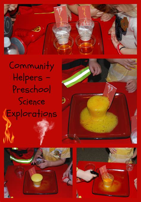 Community Helpers Theme For Preschool Bubbly Fires Science Activity