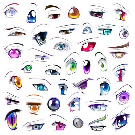 Les différentes façon de faire des yeux manga ^^ | How to draw anime