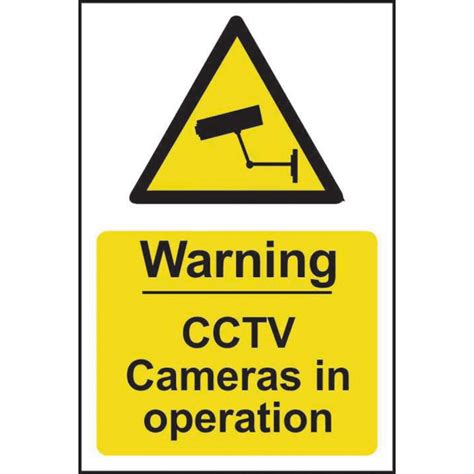 Warning Cctv Cameras In Operation Sign Vandal Resistant Polycarbonate