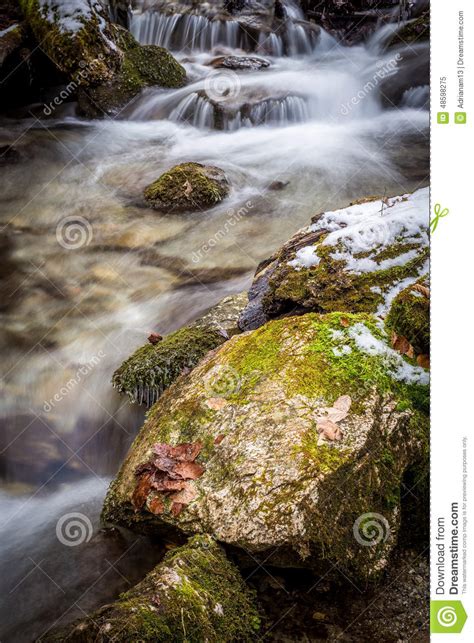 Mountain Stream With Waterfalls Stock Image Image Of Outdoor Scenic
