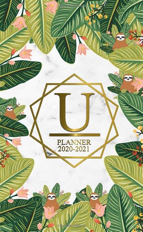 2020 2021 Planner Monogram Initial Letter U Two Year 2020 2021 Monthly Pocket Planner Cute