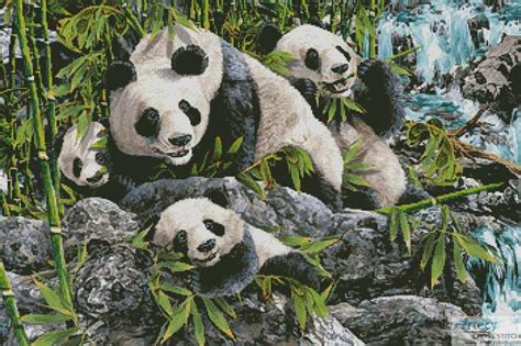 Artecy Cross Stitch 12 Pandas Cross Stitch Pattern To Print Online