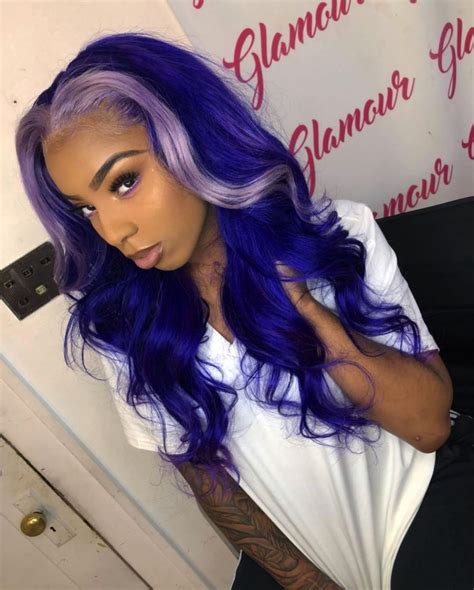 Follow💎sunniesun💎 Purple Hair Black Girl Hair Inspo