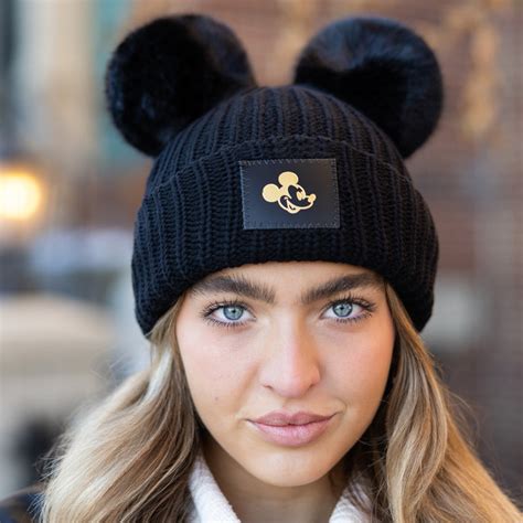 Disneys Mickey Mouse Beaniewinter Hat With Ears For Adults