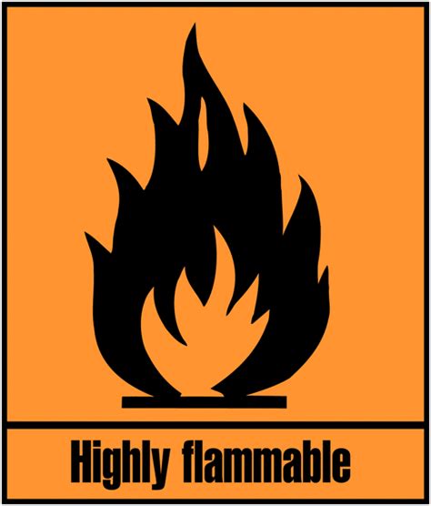 Self Adhesive Highly Flammable Hazard Symbols Safetyshop