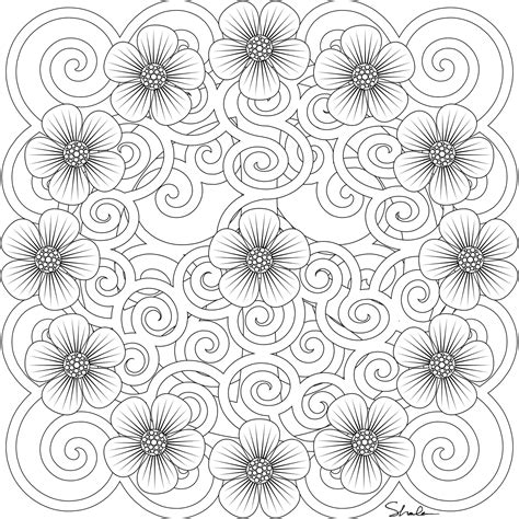 Advanced Adult Coloring Pages Sketch Coloring Page