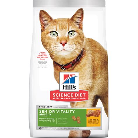 Hills Senior Vitality 7 Dry Cat Food 272kg Clawsnpaws Pet Supplies