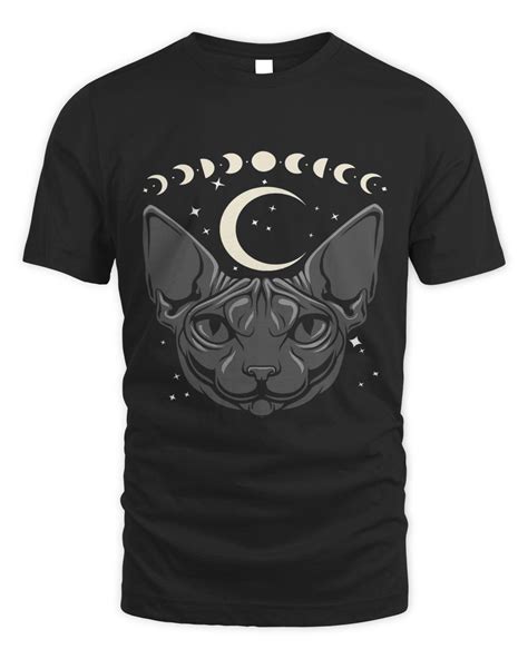 Pastel Goth Sphynx Cat Hairless Cat Moon Phase Cat Lover400 Trending Custom Personalized Ts