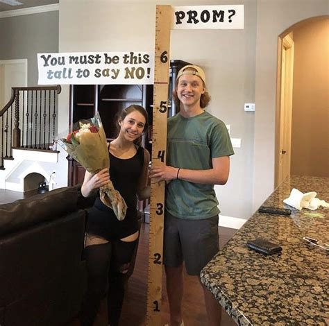 buddy of mine asked his girlfriend to prom r tall