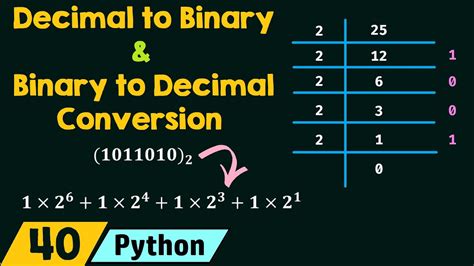 Decimal To Binary And Binary To Decimal Conversion Youtube