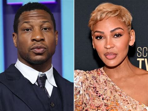 Jonathan Majors Holds Hands With Meagan Good As He Arrives In Court For