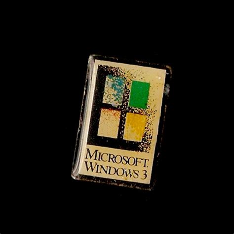1990 Microsoft Windows 3 Vintage Enamel Lapel Pin Etsy