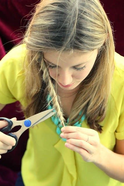 It's best to snip out the tangle rather than pull. How to Trim Your Own Split Ends - My Favorite Things