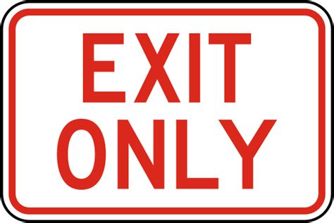 Exit Only Sign Printable Printable Templates