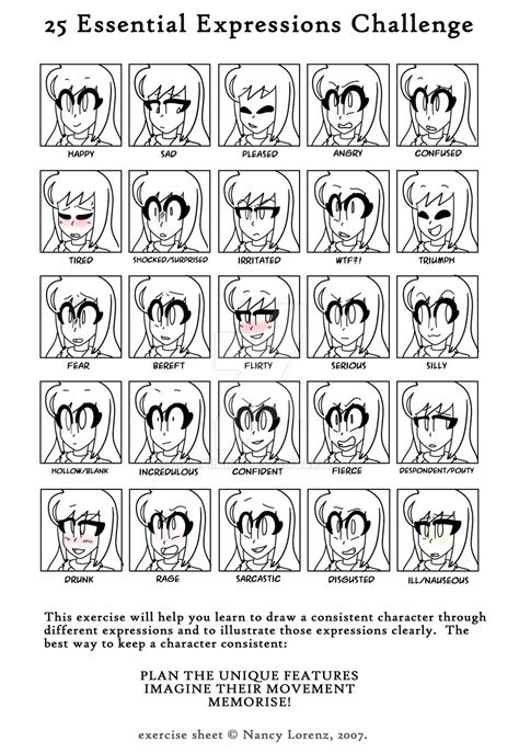 25 Essential Expressions Challenge By Akapiiart On Deviantart