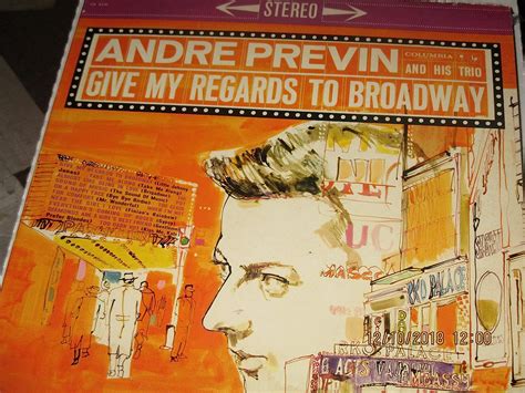 Various Andre Previn And His Trio Give My Regards To Broadway Songs From Broadway Shows Red