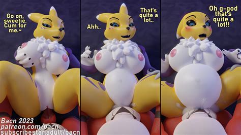 Rule 34 2023 3d Anthro Bacn Bandai Namco Belly Big Belly Big Breasts Blush Bodily Fluids