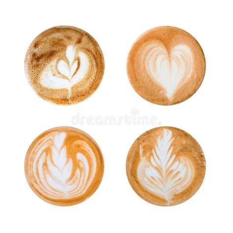 List Of Latte Art Shapes Isolated On White Background Cafe Culture