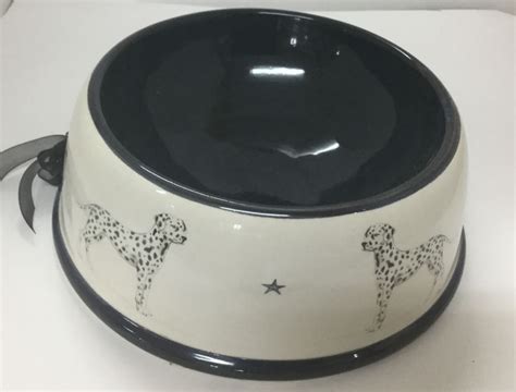 Dalmatian Large Earthenware Dog Bowl Gabriella Shaw Ceramics