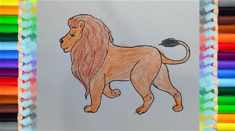 How to draw a lion's body. How To Draw a Lion great Coloring Pages Animals | Drawing ...