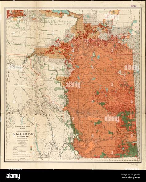 Alberta Southern Map Showing Disposition Of Lands Land Use