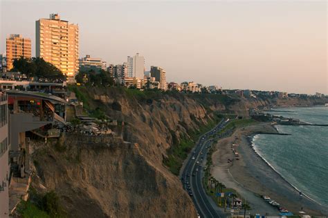 Lima Seaside Cliffs Of Miraflores At Sunset Chrissy Thomas Flickr