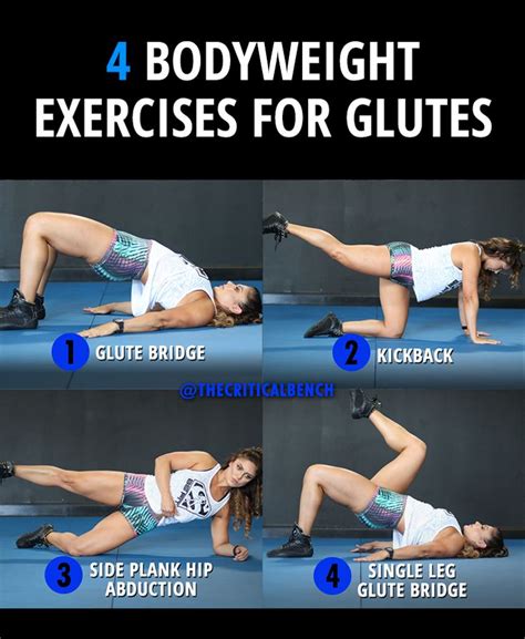 Bodyweight Exercises For Glutes In Bodyweight Glute Exercises Bodyweight Workout