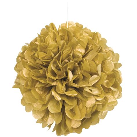 Gold Decorative Balls 16 Inch Puff Party Save Smile