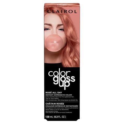 Clairol Color Gloss Up Semi Permanent Toning Color Hair Dye Rose All Day 43 Oz