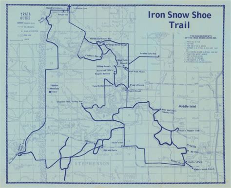 Iron Snow Shoe Trail Map Or Atlas Wisconsin Historical Society