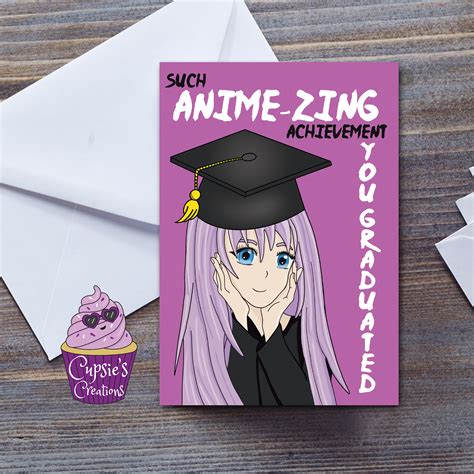 Congratulations On Your Graduation Anime And Manga Degree Etsy Uk