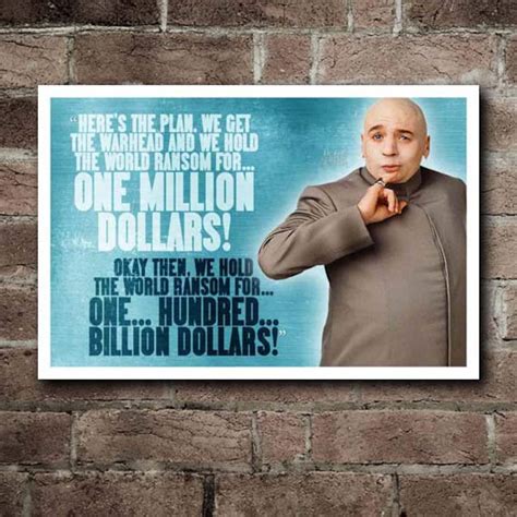 Austin Powers Dr Evil One Million Dollars Quote Etsy Australia