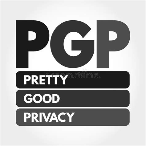 Pgp Pretty Good Privacy Acronym Technology Concept Background Stock
