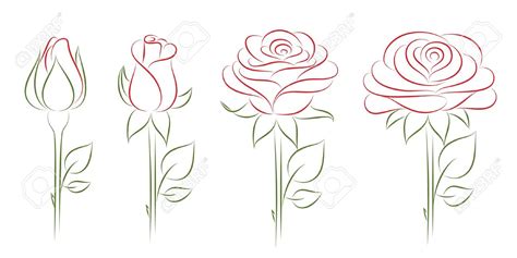 Simple Rose Bud Drawing At Explore Collection Of