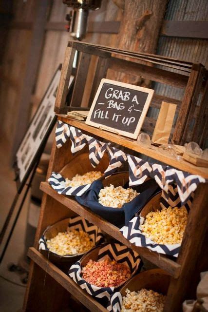 exciting popcorn bar ideas   wedding weddingomania