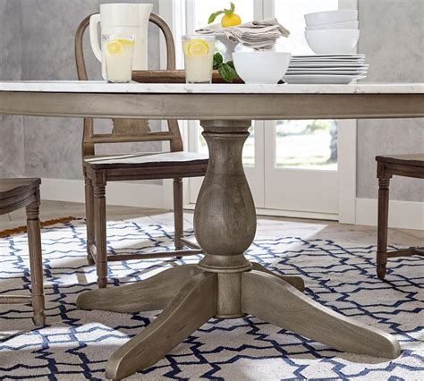 Alexandra Round Marble Pedestal Dining Table | Pottery Barn CA