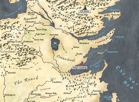 Westeros Map And Essos Map Got Map Archival Paper Canvas Etsy