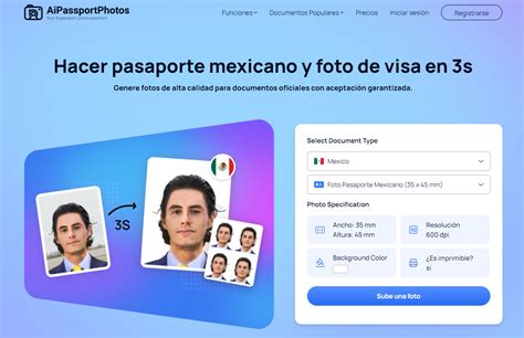 Aipassportphotos Crear Pasaporte Mexicano Y Visa Photo Online