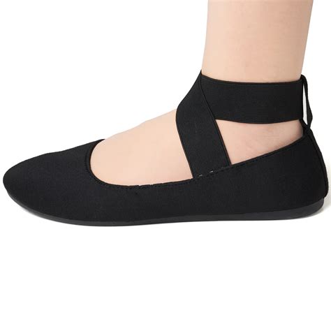 Alpine Swiss Peony Womens Ballet Flats Elastic Ankle Strap Shoes Slip